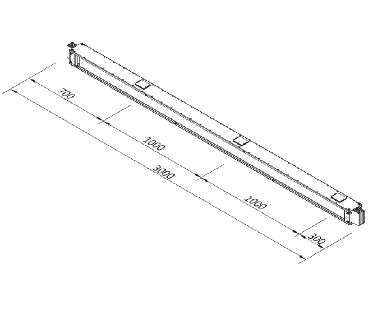 Прямая секция с окнами отбора мощности Pi