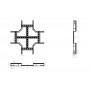 Х-секция замковая к лоткам лестничным НЛЗХхк-500х70-1,5 холоднокатаная