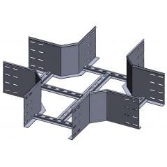 Х-секция замковая к лоткам лестничным НЛЗХгц-200х200-1,5 горячеоцинкованная