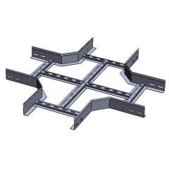Х-секция замковая к лоткам лестничным НЛЗХгц-200х70-1,2 горячеоцинкованная