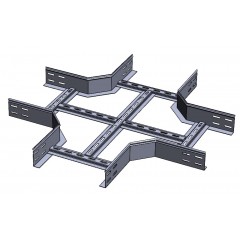 Х-секция замковая к лоткам лестничным НЛЗХгц-400х80-1,5 горячеоцинкованная