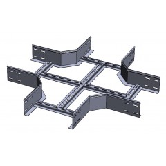 Х-секция замковая к лоткам лестничным НЛЗХгц-900х100-1,5 горячеоцинкованная