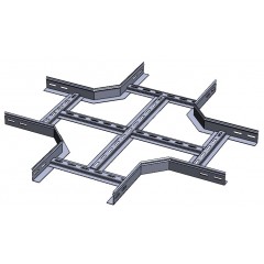 Х-секция замковая к лоткам лестничным НЛЗХгц-200х50-1,2 горячеоцинкованная