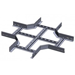 Х-секция замковая к лоткам лестничным НЛЗХгц-400х60-1,5  горячеоцинкованная