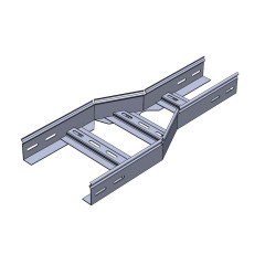 Переход прямой центральный замковый для лестничного лотка НППЦЗгц-600х500 Н200-1,5 горячеоцинкованный