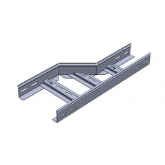 Переход прямой правый замковый для лестничного лотка НПППЗ-1000х150 Н60-1,5 оцинкованный