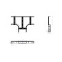 Т-отвод лестничный замковый НЛЗТн-1000х70-1,5 нержавеющая сталь AISI 304