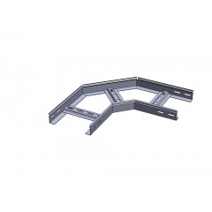 Угол горизонтальный лестничный замковый 90° НЛЗУ-900х100-1,5-90 оцинкованный