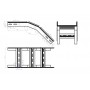Угол внешний (спуск) лестничный замковый НЛЗСгц-800х50-1,2-45 горячеоцинкованный