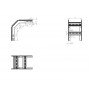 Угол внешний (спуск) лестничный замковый НЛЗСэц-500х100-1,5-90 электрохимическое цинкование