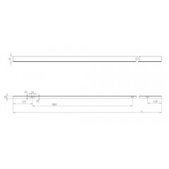 Перегородка в лоток нержавеющая сталь ПЛПн-50х15-1,0-2000 AISI 304