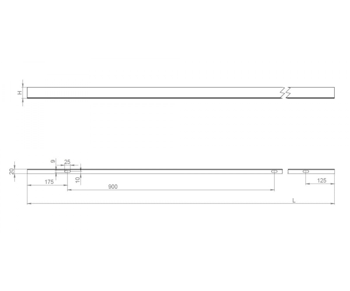 Перегородка в лоток горячеоцинкованная ПЛПгц-80х15-1,5-3000