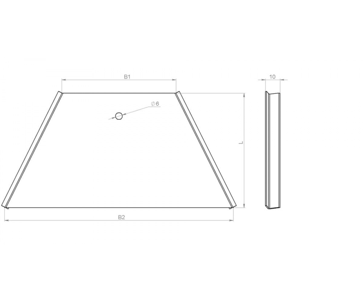 Крышка к переходу прямому центральному замковому КППЦЗ-200х100-1,0 оцинкованная