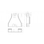 Переход прямой центральный замковый ППЦЗгц-400х300 Н150-1,0 горячеоцинкованный