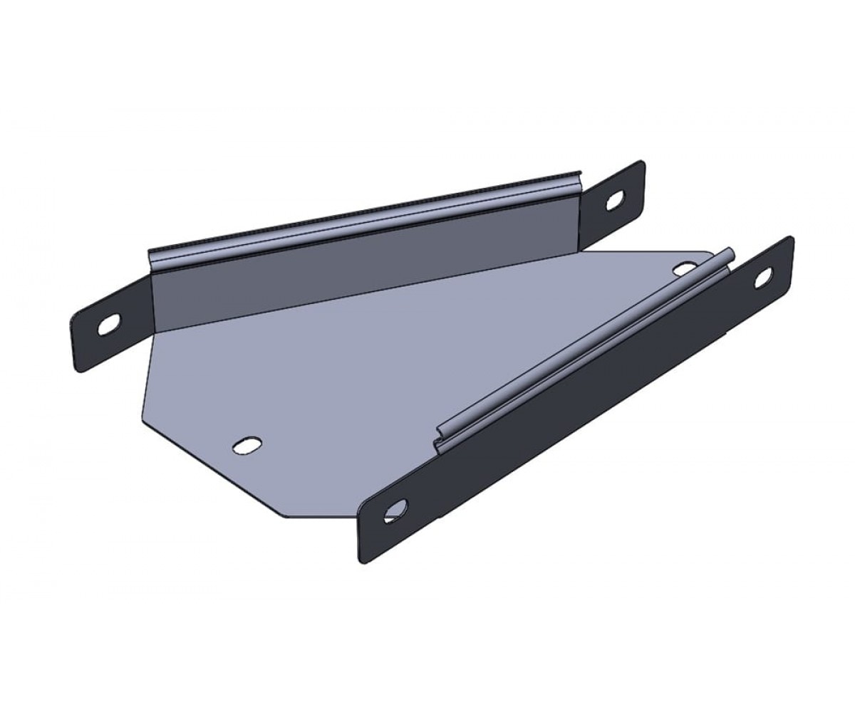 Переход прямой правый замковый ПППЗ-100х80 Н80-0,7 оцинкованный