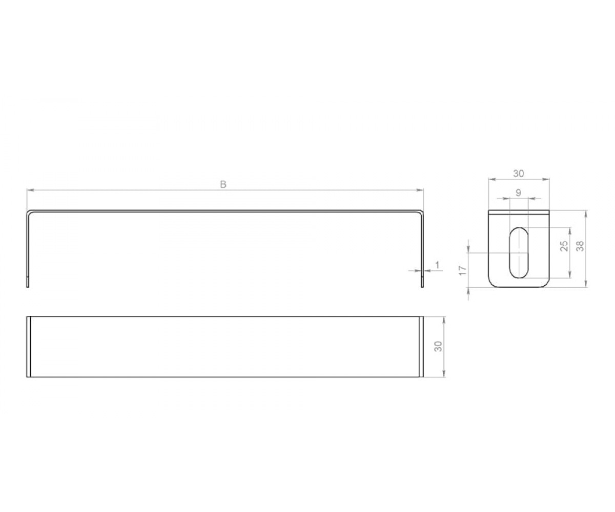 Скоба внутренняя для прижима кабеля нержавеющая сталь СВн-300 AISI 304
