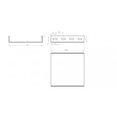 Соединитель лотка боковой 300мм нержавеющая сталь СЛБн-300 AISI 304
