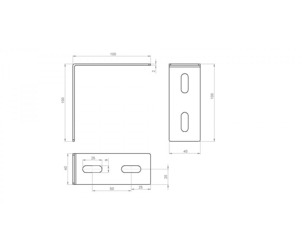 Соединитель угловой (2,0мм) ПУГ-200х200