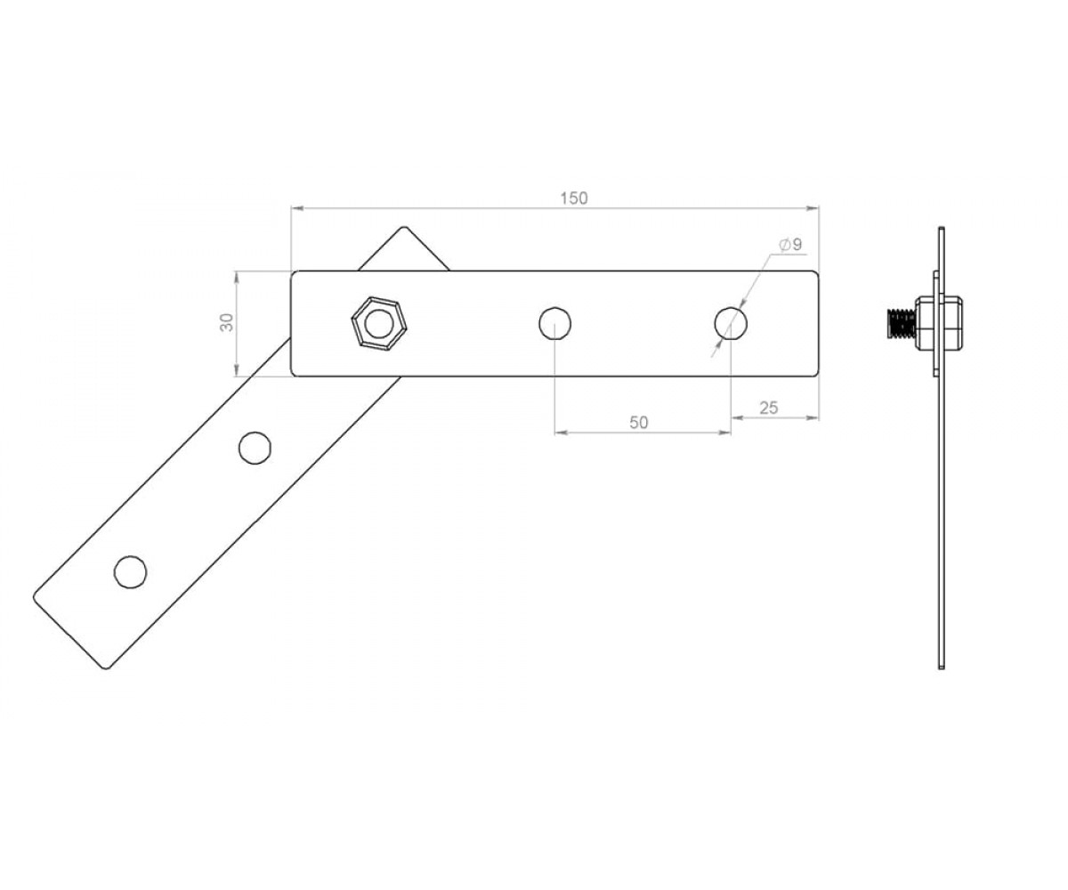 Соединитель универсальный шарнирный холоднокатанный (комплект) СШхк
