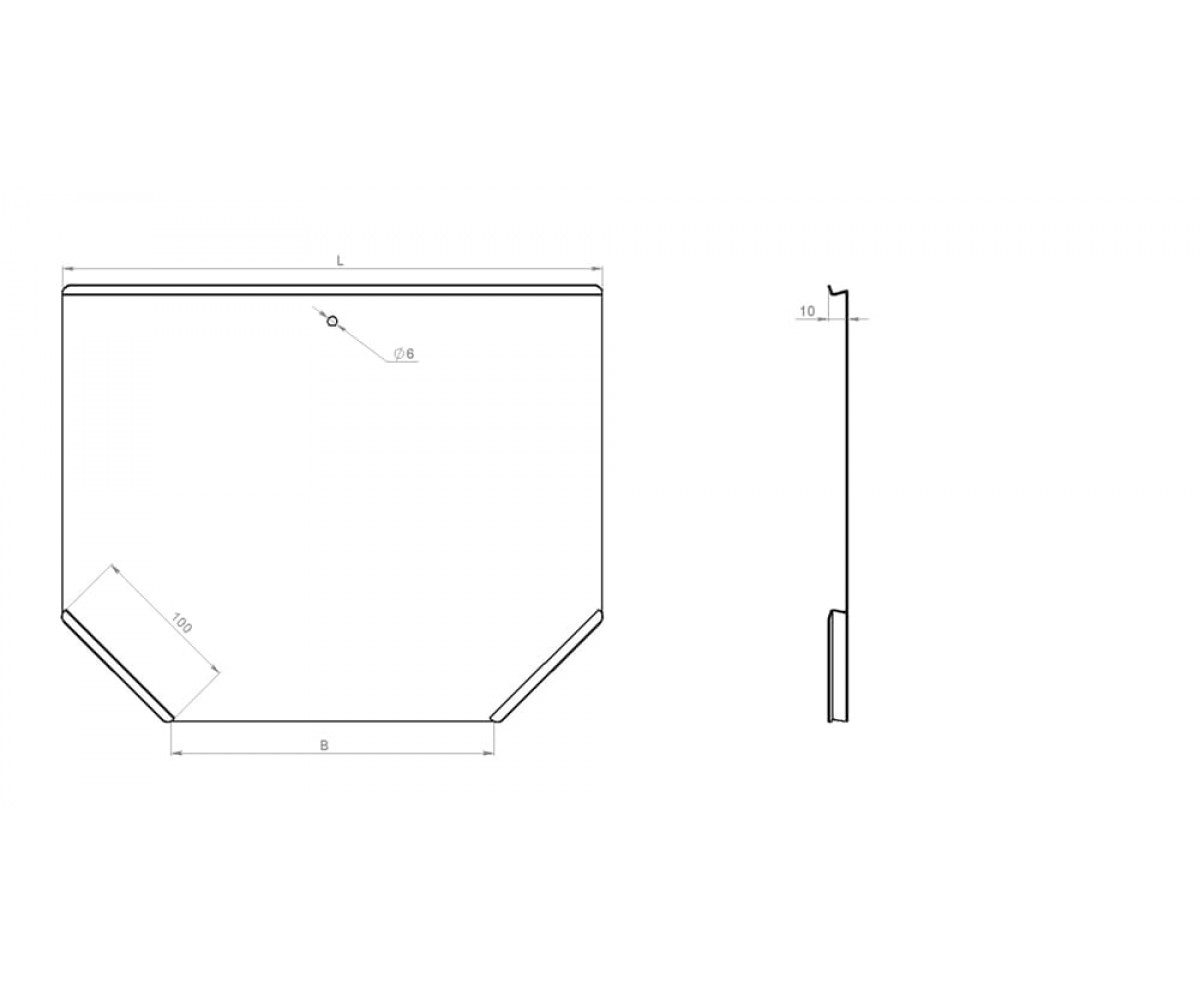 Крышка замковая Т-секции КЛЗТэц-800-0,8 электрохимическое цинкование