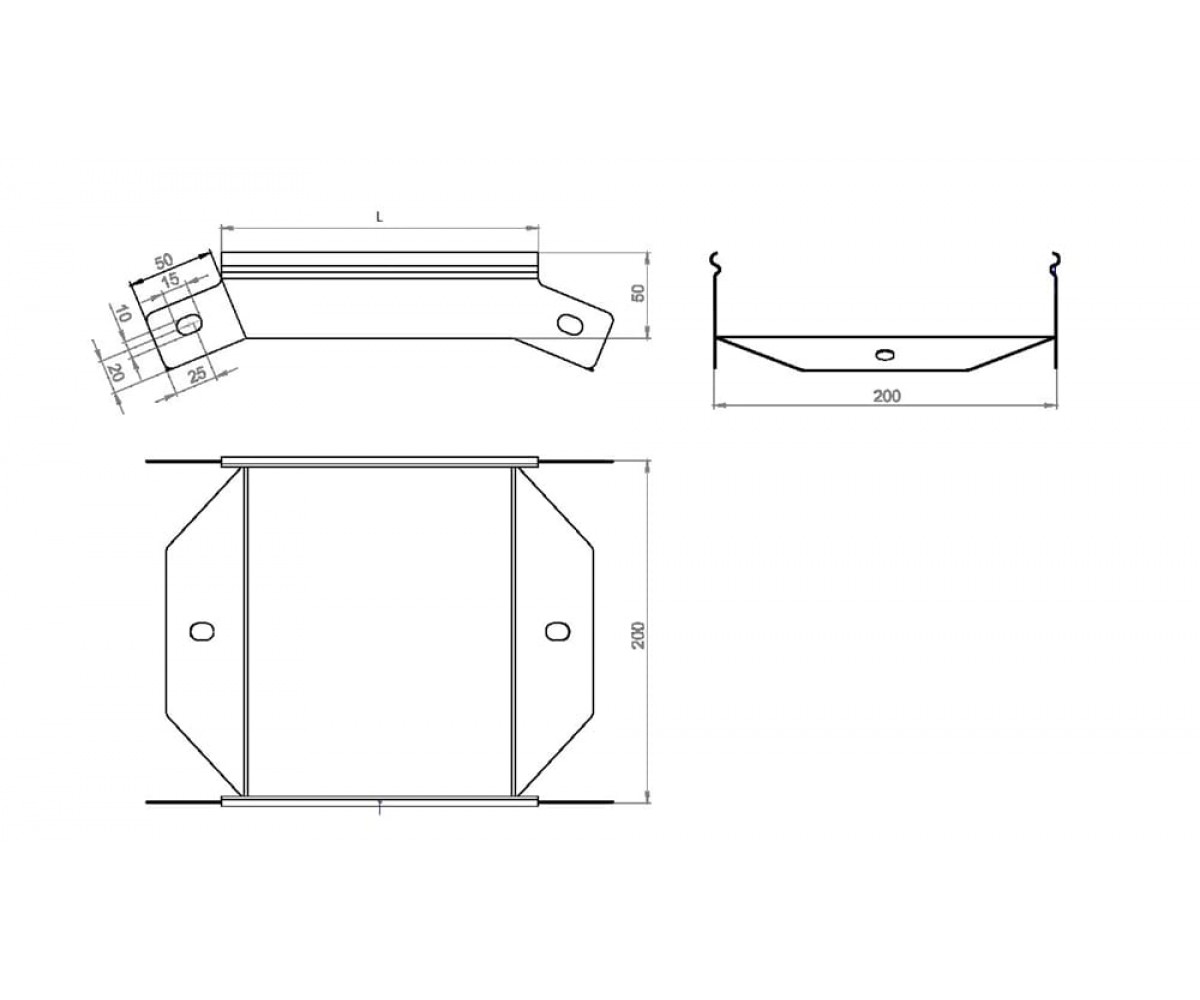 Угол внешний (спуск) замковый 45 град, ЛМЗС-150х50-1,5-45 оцинкованный