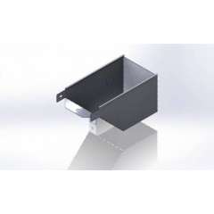 Угол внутренний (подъем) с разворотом замковый 90 град, левый с крышкой ЛМЗПрлн-400х100-0,8-90 нержавеющая сталь AISI 304