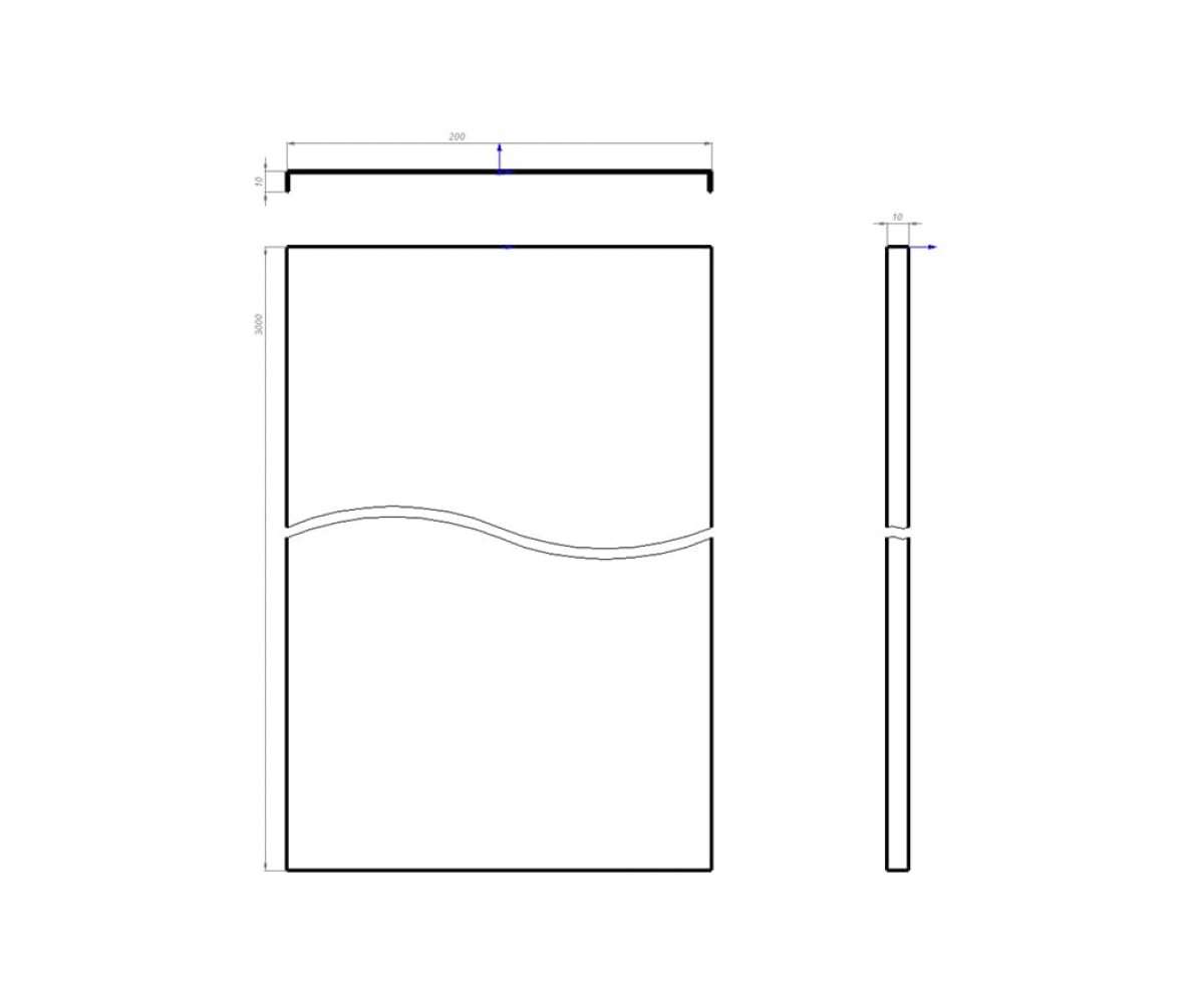 Крышка лотка горячеоцинкованная КЛгц-150х15-1,0-3000