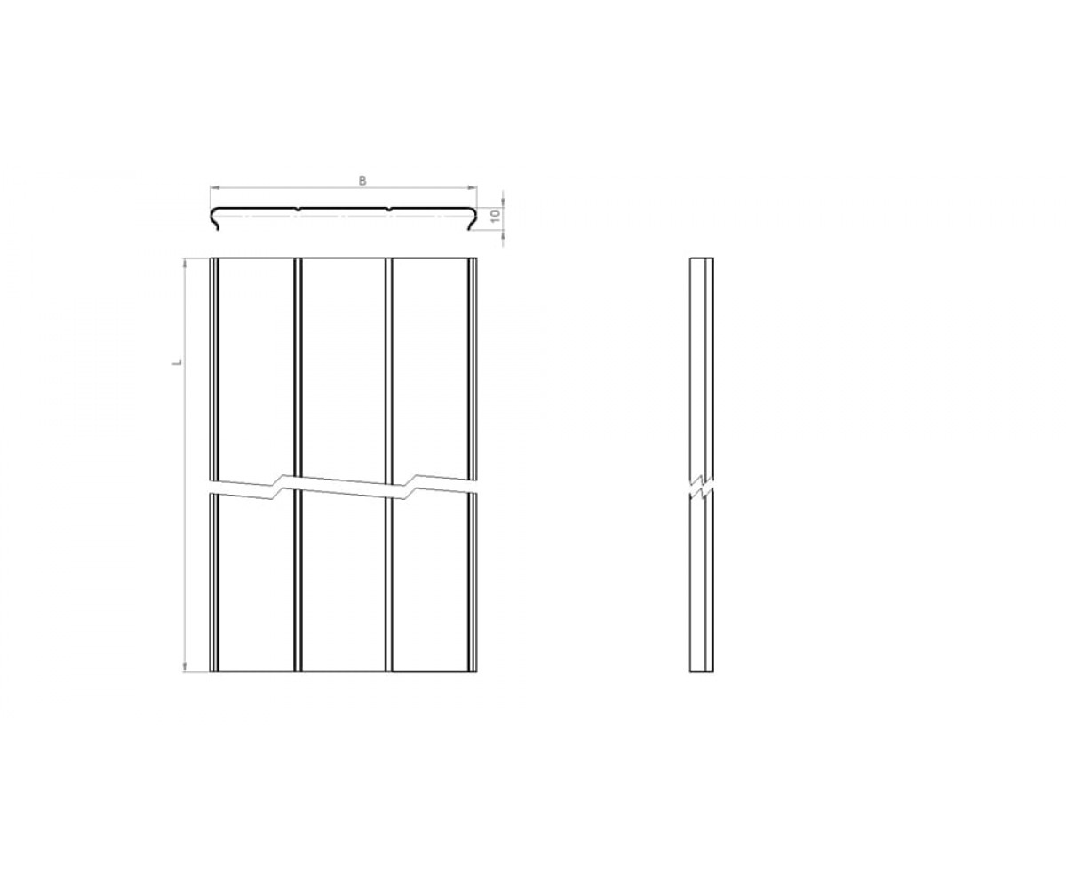 Крышка лотка замковая холоднокатаная КЛЗхк-150х15-1,0-3000