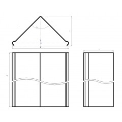 Крышка лотка замковая снегозащитная горячеоцинкованная КЛЗ-СЗгц-250х15-1,5-3000