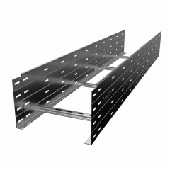 Лестничный лоток замковый с боковой перфорацией оцинкованный НЛЗ-900х200-1,5-6000