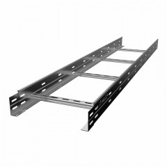 Лестничный лоток замковый с боковой перфорацией оцинкованный НЛЗ-500х80-1,5-3000