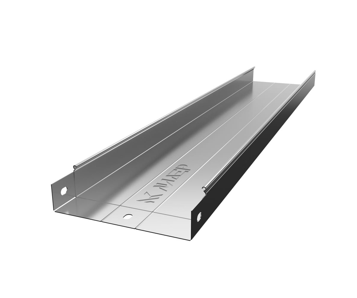 Лоток неперфорированный замковый холоднокатаный ЛМЗхк-100х50-1,5-2000