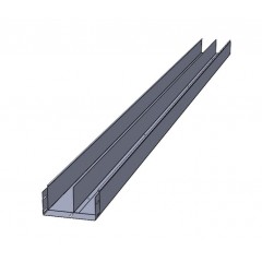 Лоток двухканальный неперфорированный замковый увеличенной коррозионной стойкости ЛМЗдкукс-200х100-1,0-3000