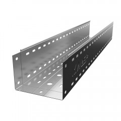 Лоток перфорированный замковый горячеоцинкованный ЛПМЗгц-200х150-1,2-3000
