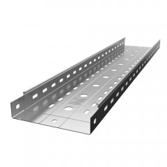 Лоток перфорированный замковый горячеоцинкованный ЛПМЗгц-500х60-1,2-3000