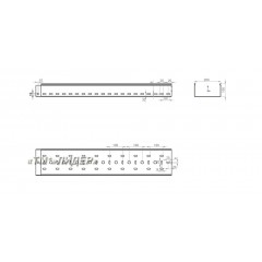 Лоток перфорированный замковый горячеоцинкованный ЛПМЗгц-200х100-1,0-2000