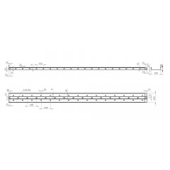 Лоток перфорированный замковый горячеоцинкованный ЛПМЗгц-200х60-1,2-2000