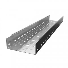 Лоток перфорированный замковый холоднокатаный ЛПМЗхк-500х80-1,2-3000