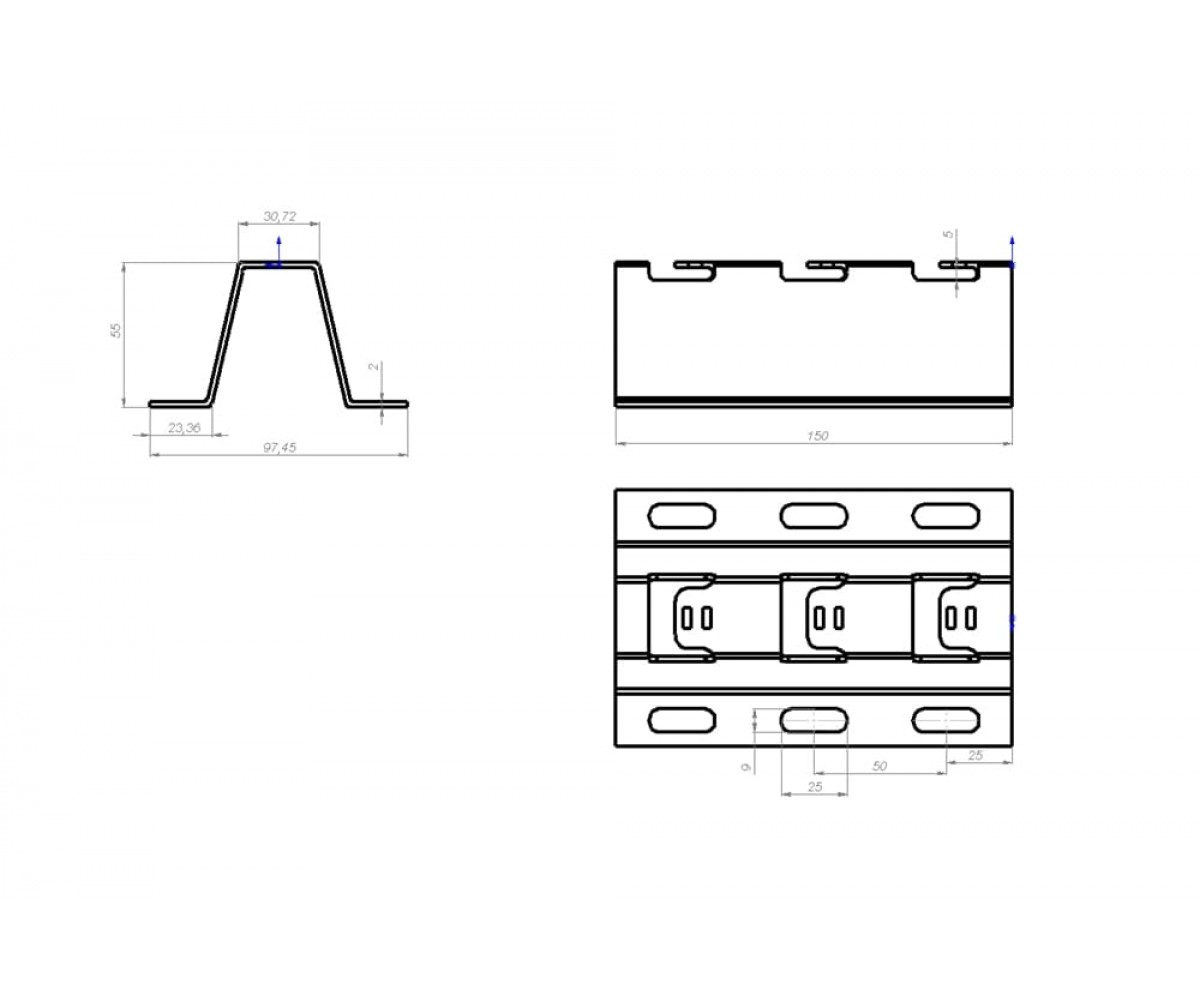 Напольно-настенный держатель ННД-150