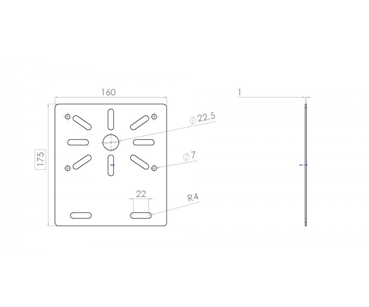 Монтажная плата прямая МПП (кор. 50шт)