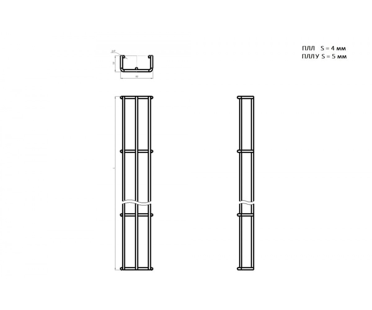 Проволочный лоток оцинкованный ПЛЛ-60х30-3000