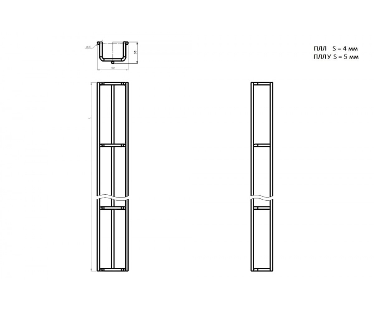 Проволочный лоток электрохимическое цинкование ПЛЛэц-50х35-3000