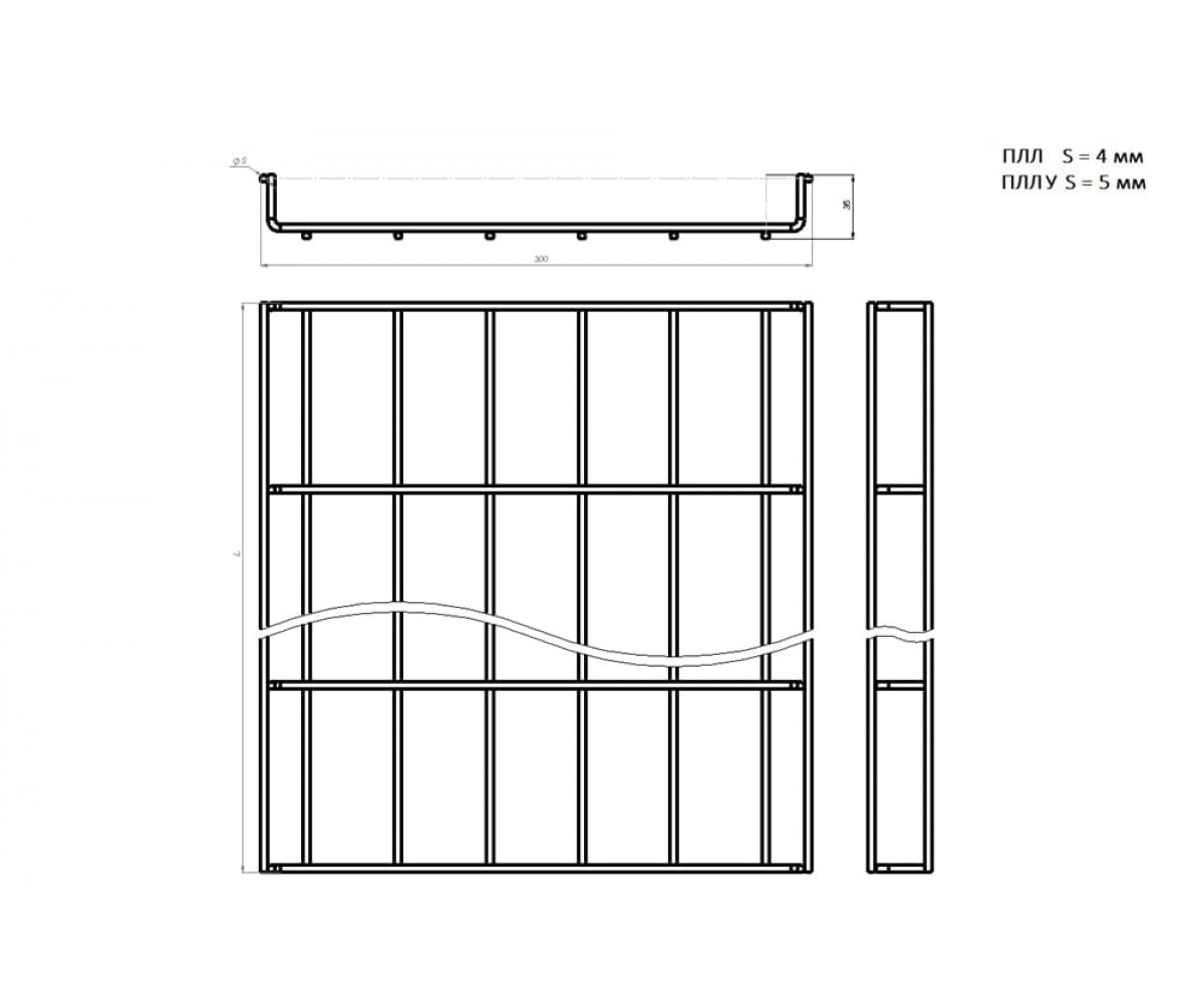 Проволочный лоток электрохимическое цинкование ПЛЛэц-350х35-3000
