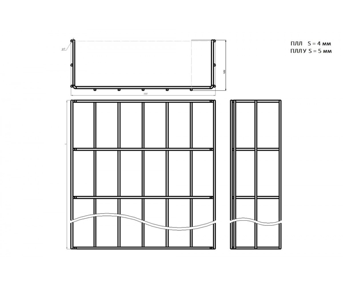 Проволочный лоток усиленный горячеоцинкованный ПЛЛУгц-350х105-3000