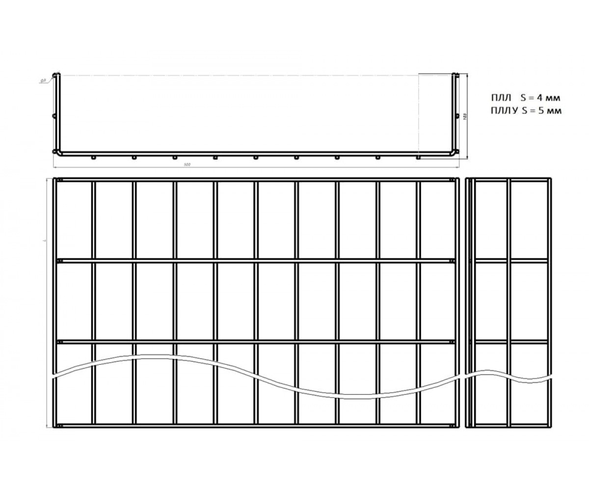 Проволочный лоток горячеоцинкованный ПЛЛгц-500х105-3000