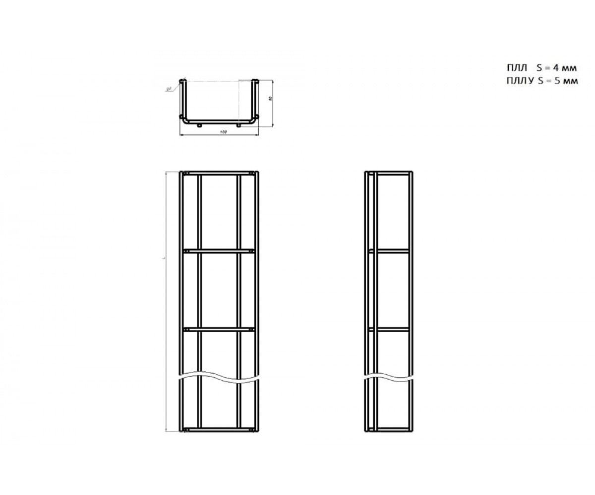 Проволочный лоток холоднокатаный усиленный ПЛЛУхк-100х60-3000