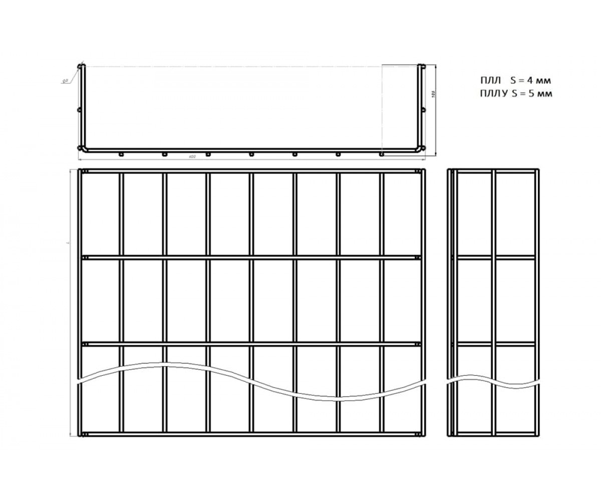 Проволочный лоток холоднокатаный усиленный ПЛЛУхк-400х105-3000