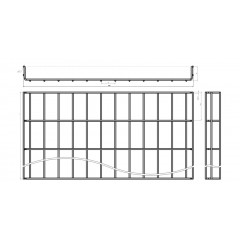 Проволочный лоток усиленный нержавеющая сталь ПЛЛУн-600х50-3000 AISI 304
