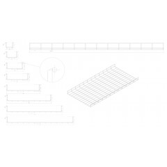 Проволочный лоток окрашенный ПЛЛral-200х60-3000
