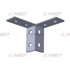 Пластина монтажная угловая 3D (4мм), электрохимическое цинкование, ПМэц MSA618у